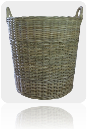 log basket hamper seagrass